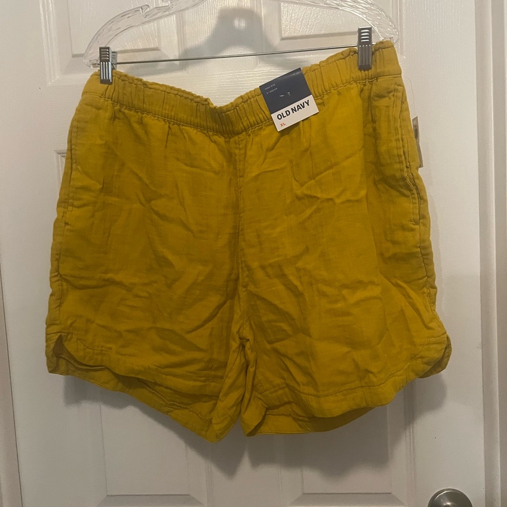 Old Navy Yellow High Waist Shorts Relaxed Fit